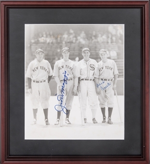 Joe DiMaggio & Frank Crosetti Dual Signed Photo In 12x13 Framed Display (JSA)